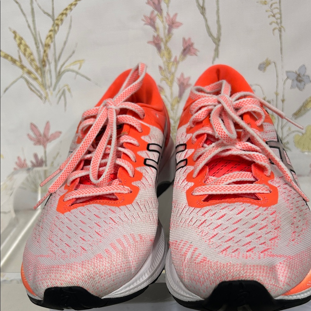 ASICS KAYANO 27 TOKYO Women's Athletic Shoes - Vibrant Orange and White - Picture 13 of 15